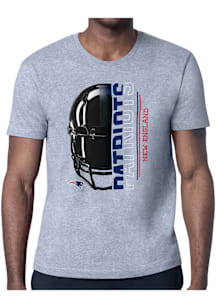 Starter New England Patriots Grey Half Helmet Short Sleeve T Shirt