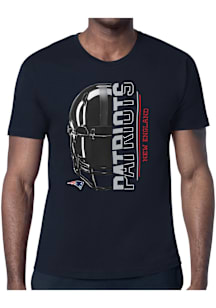 Starter New England Patriots Navy Blue Half Helmet Short Sleeve T Shirt