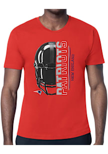 Starter New England Patriots Red Half Helmet Short Sleeve T Shirt