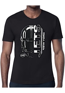 Starter New York Jets Black Half Helmet Short Sleeve T Shirt