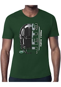 Starter New York Jets Green Half Helmet Short Sleeve T Shirt
