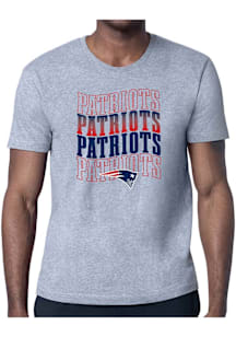 Starter New England Patriots Grey Wave Short Sleeve T Shirt