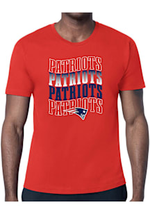 Starter New England Patriots Red Wave Short Sleeve T Shirt