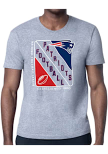 Starter New England Patriots Grey Shield Short Sleeve T Shirt