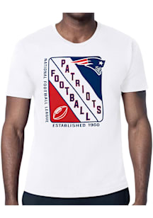 Starter New England Patriots White Shield Short Sleeve T Shirt
