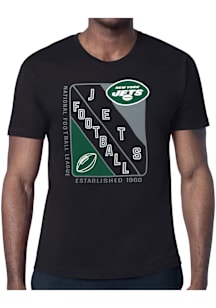 Starter New York Jets Black Shield Short Sleeve T Shirt
