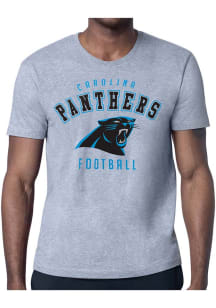 Starter Carolina Panthers Grey Logo Short Sleeve T Shirt