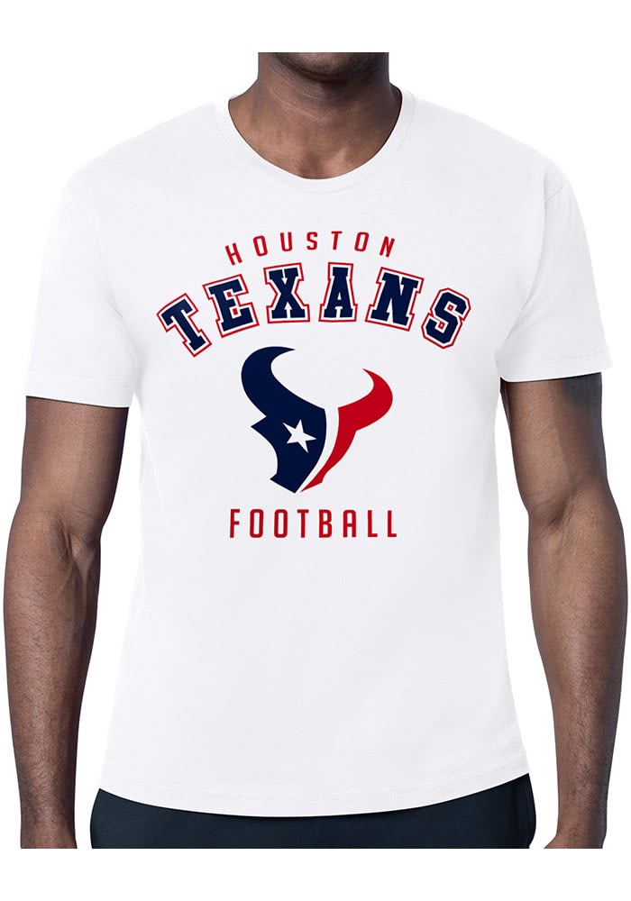 Starter Houston Texans White Logo Short Sleeve T Shirt - 43442195