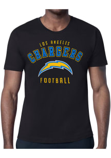 Starter Los Angeles Chargers Black Logo Short Sleeve T Shirt