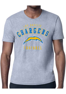 Starter Los Angeles Chargers Grey Logo Short Sleeve T Shirt