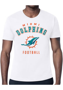 Starter Miami Dolphins White Logo Short Sleeve T Shirt