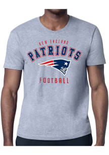 Starter New England Patriots Grey Logo Short Sleeve T Shirt