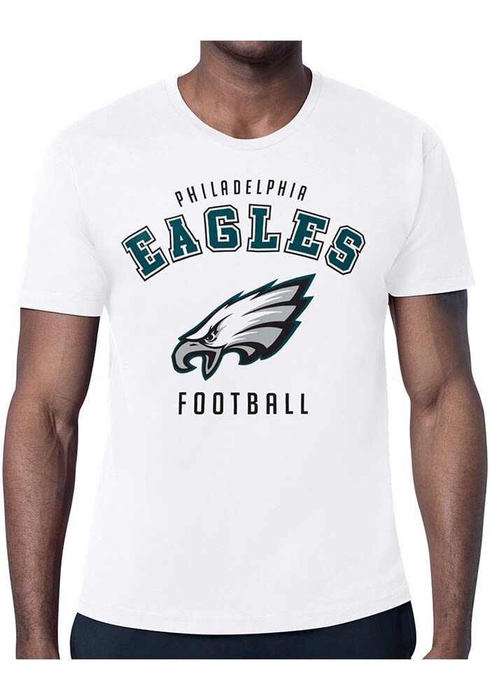 Starter Philadelphia Eagles White Logo Short Sleeve T Shirt 43442242