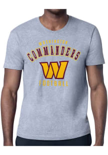 Starter Washington Commanders Grey Logo Short Sleeve T Shirt