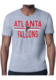 Starter Atlanta Falcons Grey Mesh Logo Short Sleeve T Shirt