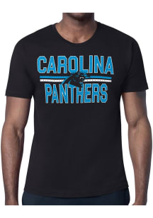 Starter Carolina Panthers Black Mesh Logo Short Sleeve T Shirt