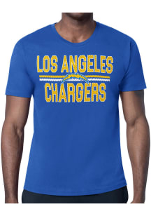 Starter Los Angeles Chargers Blue Mesh Logo Short Sleeve T Shirt