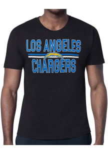 Starter Los Angeles Chargers Black Mesh Logo Short Sleeve T Shirt