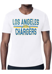 Starter Los Angeles Chargers White Mesh Logo Short Sleeve T Shirt