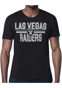 Starter Las Vegas Raiders Black Mesh Logo Short Sleeve T Shirt