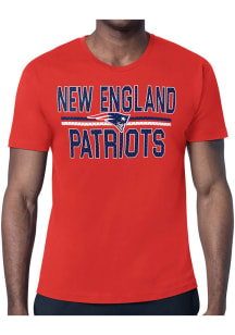 Starter New England Patriots Red Mesh Logo Short Sleeve T Shirt