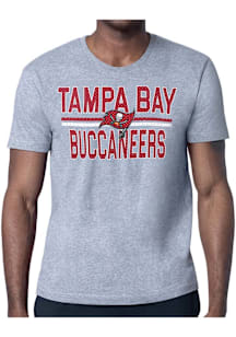 Starter Tampa Bay Buccaneers Grey Mesh Logo Short Sleeve T Shirt