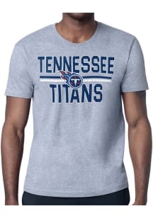 Starter Tennessee Titans Grey Mesh Logo Short Sleeve T Shirt