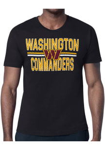 Starter Washington Commanders Black Mesh Logo Short Sleeve T Shirt