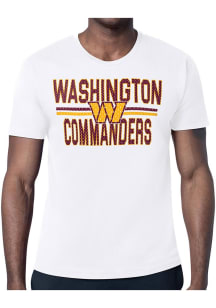 Starter Washington Commanders White Mesh Logo Short Sleeve T Shirt