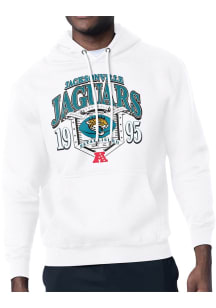 Starter Jacksonville Jaguars Mens White 80s Logo Long Sleeve Hoodie