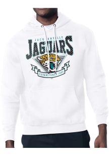 Starter Jacksonville Jaguars Mens White Mesh 80s Logo Long Sleeve Hoodie