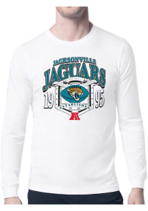 Starter Jacksonville Jaguars White 80s Logo Long Sleeve T Shirt