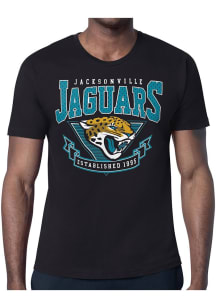 Starter Jacksonville Jaguars Black Mesh 80s Logo Short Sleeve T Shirt