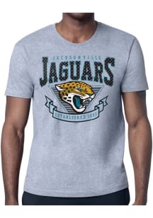 Starter Jacksonville Jaguars Grey Mesh 80s Logo Short Sleeve T Shirt