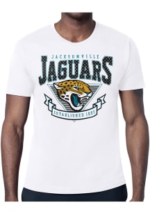 Starter Jacksonville Jaguars White Mesh 80s Logo Short Sleeve T Shirt