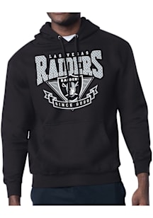 Starter Las Vegas Raiders Mens Black Mesh 80s Logo Long Sleeve Hoodie