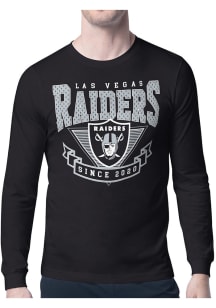 Starter Las Vegas Raiders Black Mesh 80s Logo Long Sleeve T Shirt