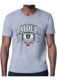 Starter Las Vegas Raiders Grey 80s Logo Short Sleeve T Shirt