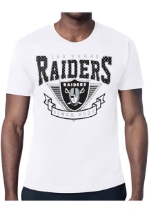 Starter Las Vegas Raiders White Mesh 80s Logo Short Sleeve T Shirt