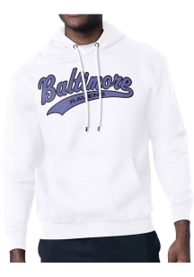 Starter Baltimore Ravens Mens White Tailsweep Long Sleeve Hoodie