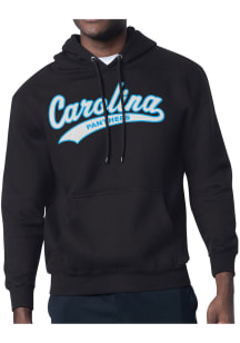 Starter Carolina Panthers Mens Black Tailsweep Long Sleeve Hoodie