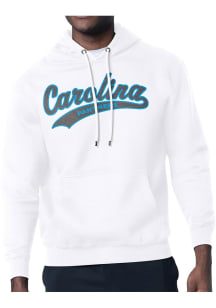 Starter Carolina Panthers Mens White Tailsweep Long Sleeve Hoodie