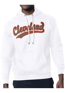 Starter Cleveland Browns Mens White Tailsweep Long Sleeve Hoodie