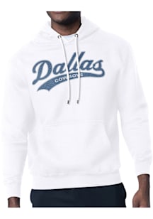 Starter Dallas Cowboys Mens White Tailsweep Long Sleeve Hoodie