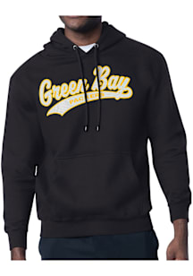 Starter Green Bay Packers Mens Black Tailsweep Long Sleeve Hoodie