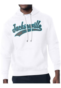 Starter Jacksonville Jaguars Mens White Tailsweep Long Sleeve Hoodie