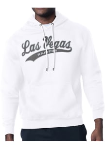 Starter Las Vegas Raiders Mens White Tailsweep Long Sleeve Hoodie