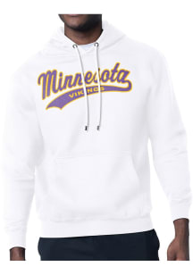 Starter Minnesota Vikings Mens White Tailsweep Long Sleeve Hoodie