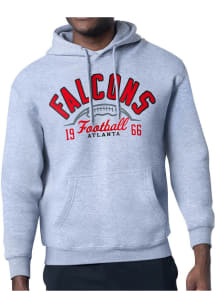 Starter Atlanta Falcons Mens Grey Half Ball Long Sleeve Hoodie