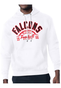 Starter Atlanta Falcons Mens White Half Ball Long Sleeve Hoodie